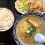 Ramen Tei - Cセット 900円（ミニらーめん・小ライス・唐揚げ）