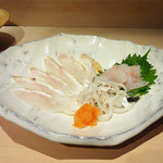 鮨でですけ - アラカブとふぐのたたき