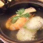 いづみ荘 - 海老、鱧、松茸土瓶蒸し