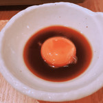 手打ち蕎麦 鴨料理 文楽 - 鴨焼きすき用の特製ダレとたまごちゃん♪