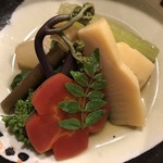 旬菜 おぐら家 - 筍と春野菜炊き合わせ