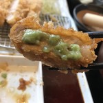 とんかつ いわい - 茎山葵を乗せて 醤油でいただきま〜す♪