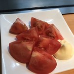 源亀 - 冷やしトマト 本当に冷え冷えで超甘いトマトでした＾＾