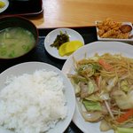 とり雅 - 焼ソバ定食　４５０円
