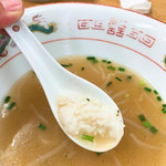 中華そば波 - 〆はオニギリをスープに浸して・・・