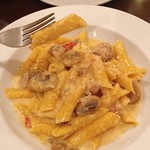 クアドリフォーリオ - 鶏とキノコのクリームソース・ガルガネッリ