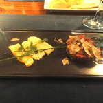 osteria LIU - イタリア産馬肉のタルタル黒トリュフ載せ