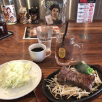 筋肉食堂 - 牛ヒレ肉ステーキ１５０ｇＣセット￥２０００