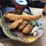 Taikou - ジャンボえびかきフライ定食  ¥1630