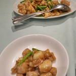李白 - えびと鶏肉とニンニク炒め．しょうゆの効いた上海風