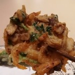 厨翠山   - 桜えびと三つ葉かき揚げ　アップ