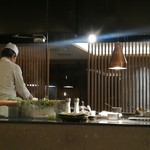 厨翠山   - お肉焼き焼き中