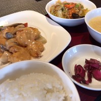 中国料理 青冥 祇園店 - 海老チリ定食 ¥1,000 中国料理 青冥 祇園店 - 海老チリ定食 ¥1,000