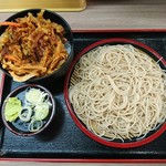 あり賀せいろう - かき揚げ丼セット580円を冷たい蕎麦で、大盛り100円増しで680円！最高のコスパ、増税でどうなったでしょう？