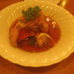 Resutoran Kairaku - 夜宴会メニュー：金目鯛の唐揚げ甘酢かけ