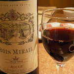 焼肉 山水 - 23年11月　赤ワインとグラス