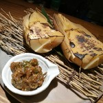 米とぶどう - 焼きたけのこ　ばっけ味噌でいただきます