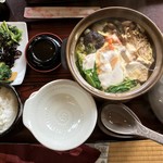 京都 北白川 不動温泉 - 寄せ鍋定食