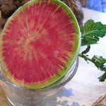 清澄の里 粟 - ４粟　料理１品目紅芯大根