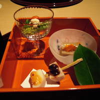 大江 - 先付け三種盛り
