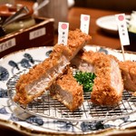 とんかつ 神楽坂 さくら - 3種銘柄豚 ロースかつ盛り合わせ定食@1,880円