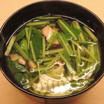 御料理 めなみ - みぶ菜と椎茸おひたし