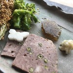 徳山鮓 - 猪、月の輪熊、鹿のテリーヌ〜花豆〜初めて頂く花豆。
