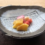 徳山鮓 - お新香も綺麗。