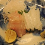 御料理 めなみ - ぐじ＋あおりいかのお造り