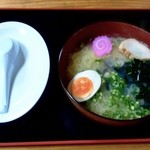 十三湖本家しじみらーめん  - 十三湖本家しじみらーめん＠青森　特製しじみらーめん・塩・あっさり（850円）