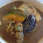 ユメネコカフェ - 桜姫鶏のスープカレー　スープ大盛り