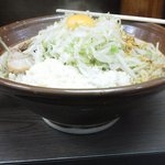 ラーメン二郎 - 2011/11/11　大ラーメン　麺増し大小　汁なし　ヤサイ　ニンニク