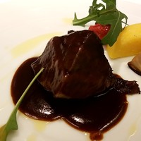 代官山ASO チェレステ 日本橋店 - 牛頬肉のポルト酒煮込み　安納芋のピュレと共に