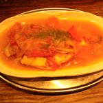 ライオン堂 - カワハギのソテー　フレッシュトマトソース