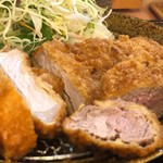 とんかつ和泉 - ヒレとロース断面
            