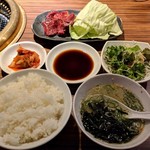 テーブルオーダーバイキング 焼肉 王道 - 厚切りハラミ定食（580円）