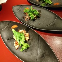 鉄板焼 天 六本木 - イカと菜の花