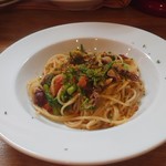 Cucina Italiana e Gastronomia CICCIO - 旬のホタルイカと菜の花のスパゲティアーリオオーリオ サルデーニャ産のボッタルガの香り