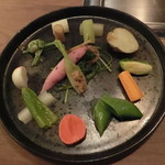 くずし鉄板 あばぐら - 14種類の春野菜