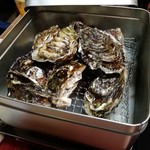 串カツ あさひ - 牡蠣のガンガン焼き