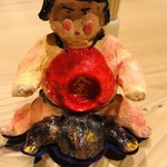 味道広路 - 呼び鈴。金太郎くんのお腹を押します。