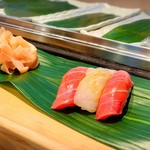 すし処 會 - とろ、ひらめ