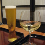 滋味 康月 - '10/12 ビールと白ワイン
