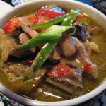 バンタイ - ゲンキョーワンガイ(タイ米大盛)￥９２４の「グリーンカレー」