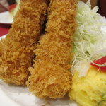 七條 - 海老フライのアップ