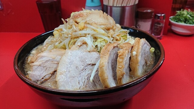 大ラーメン500g 野菜ﾏｼﾏｼ 豚増し By 極めるそ ラーメン道 ラーメン二郎 京都店 一乗寺 ラーメン 食べログ