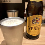 Matsudo Tomita Mengyou - ヱビス瓶ビール（中）500円 