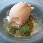 Felicelina - 無農薬キウイとレモングラスジュレ　ライチのジェラート