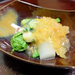 祇園 なん波 - 春野菜とホタルイカの酢味噌和え