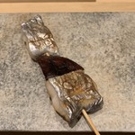 鮨 由う - 小柴産 太刀魚と山形産原木椎茸の串焼き